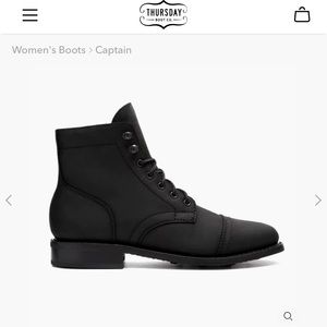 Matte Black Combat Boots size 8